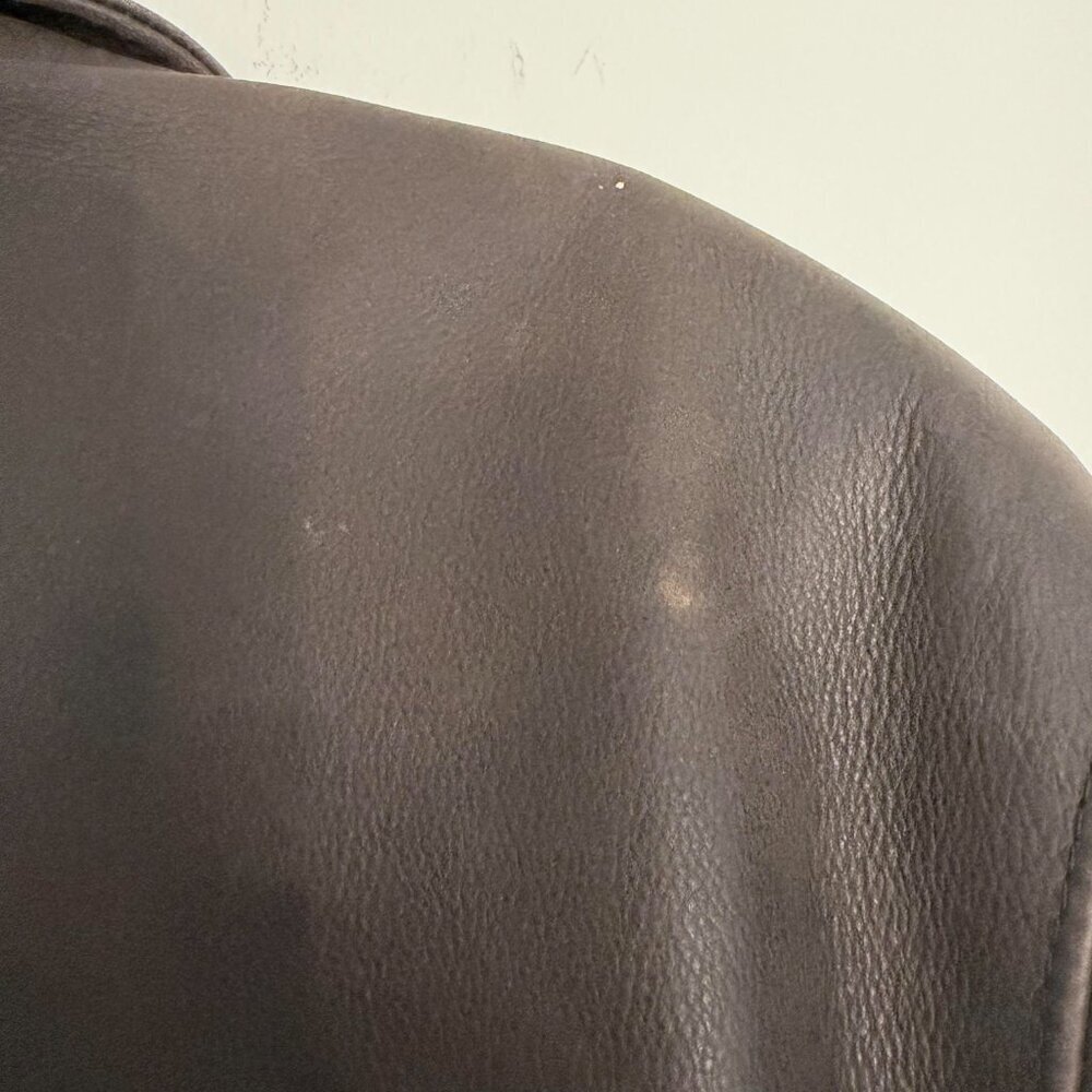 Harold Powell Full Zip Leather Jacket Bomber Vintage Classic - Large - Picture 5 of 5